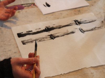 Chinese Brush Painting workshops with Lisa Class at Jellyfish