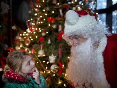 Father Christmas visits Coleton Fishacre