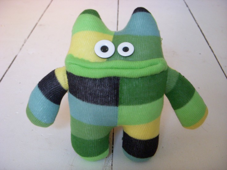 Green sock monster