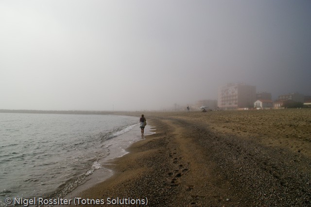 Misty morning on the beach