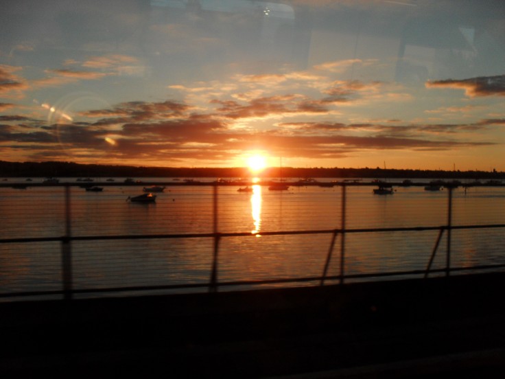 sunrise 'on a train!'