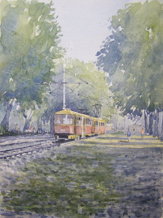 " The tram home " Krasnodar, Russia