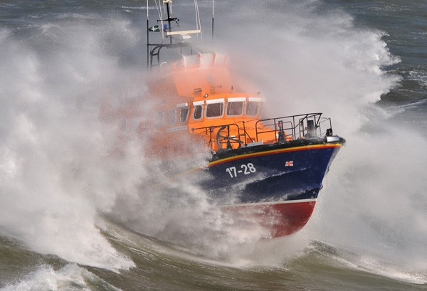 Torbay Lifeboat in huge seas