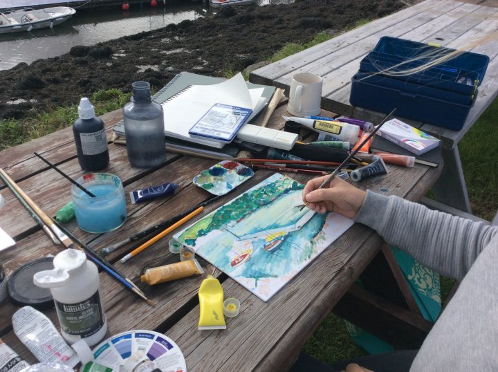 Watercolour Workshop at Noss Marina