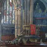 Doncaster Minster, acrylic on board