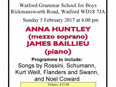 Anna Huntley (mezzo soprano) James Baillieu (piano)
