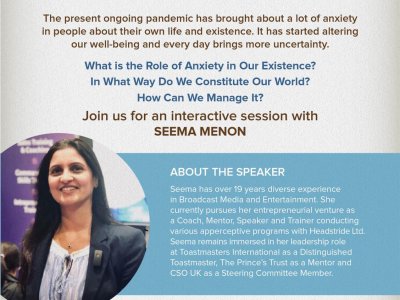 The Anxious Being - An Interactive Talk by Seema Menon