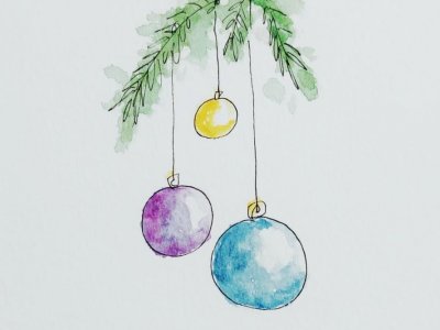 The Art Social: Hand Painted Christmas Cards