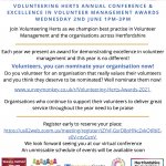 Volunteering Herts Annual Conference & Excellence in Volunteer