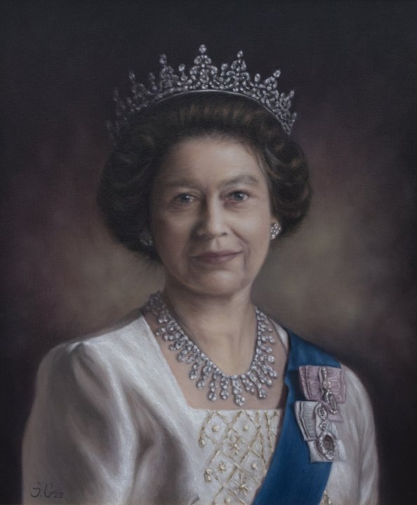 Her Majesty Queen Elizabeth II-Oil portrait by Sabbi Gavrailov