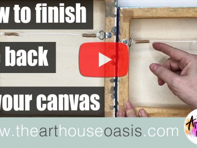 How to Video- Finish the back of your canvas with D-rings & cord
