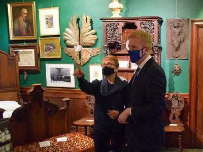 Museum's reopening - visit from Oliver Dowden MP and others