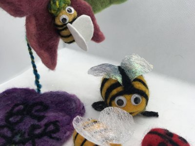 Bees and Ladybugs Felting Garden Workshop