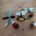 Felted bugs (ladybirds, bees, dragonflies and butterflies)