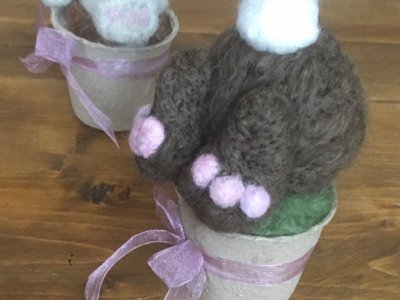 Felting workshop at Colne Valley Museum Bunny Bums