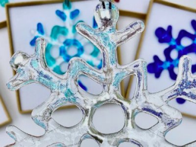 Fused Glass Giant Snowflake - XMAS SATURDAY WORKSHOP