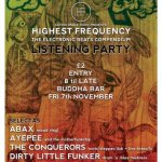 HIGHEST FREQUENCY LISTENING PARTY