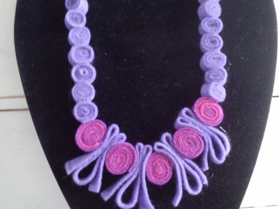 Rolled Felt Necklace