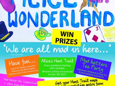 Alice in Wonderland - November in Huddersfield Town Centre