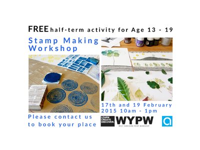 book your place on our FREE Half-term Stamp Making Activity