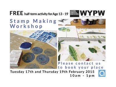 Free Stamp making workshop coming February- book your place now