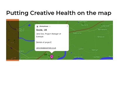 Help to put your Creative Health work on the map