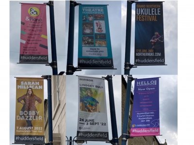 Help Promote Huddersfield's Creative Offer on Lamppost Banners