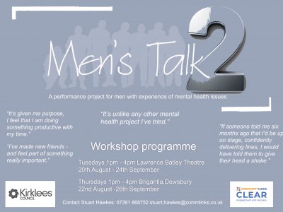 Men's Talk 2 - Workshop dates