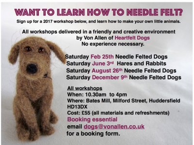 Needle Felting Workshops in 2017