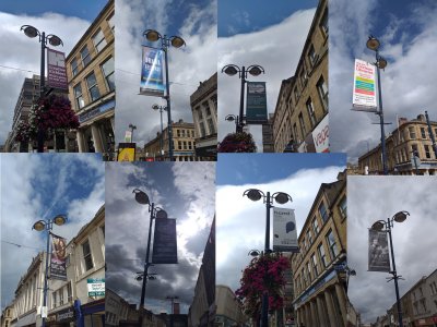 New banners in Huddersfield Town Centre