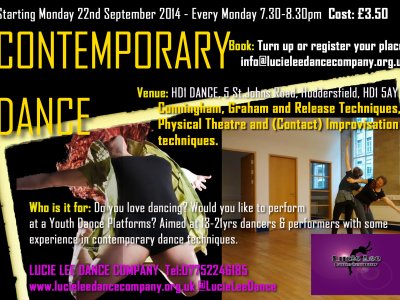NEW - Contemporary Dance classes 13-21yrs.