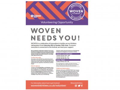 WOVEN - Volunteers wanted now!
