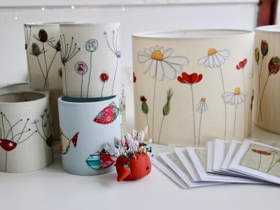 Freemotion Embroidery Lampshade Workshop