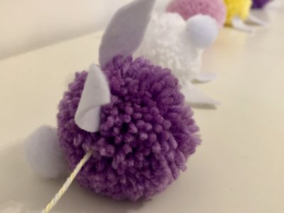 Kids Craft - Create a Bunny Pom Pom Garland