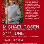 Michael Rosen Public Event - Sat 21st June, 11 to 12:30 - Exeter