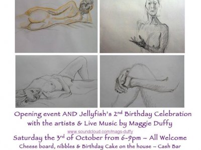 October Life Drawing Exhibition and our 2nd Birthday Celebration