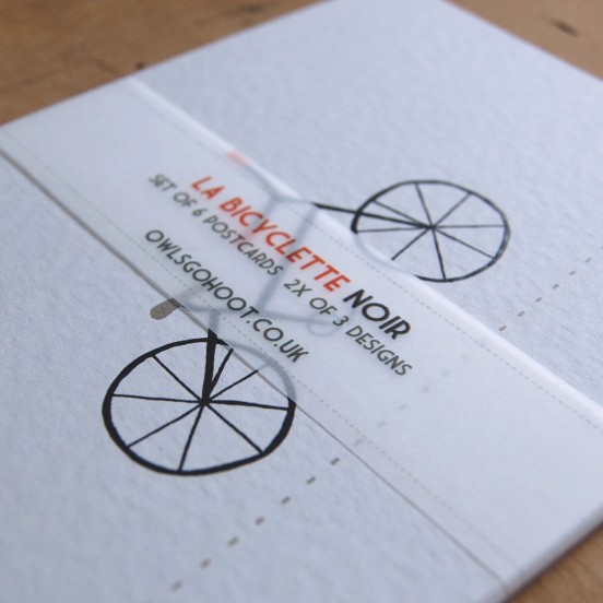 Bicyclette Noir post card set