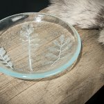 Clear Ice Silverweed Glass Dish