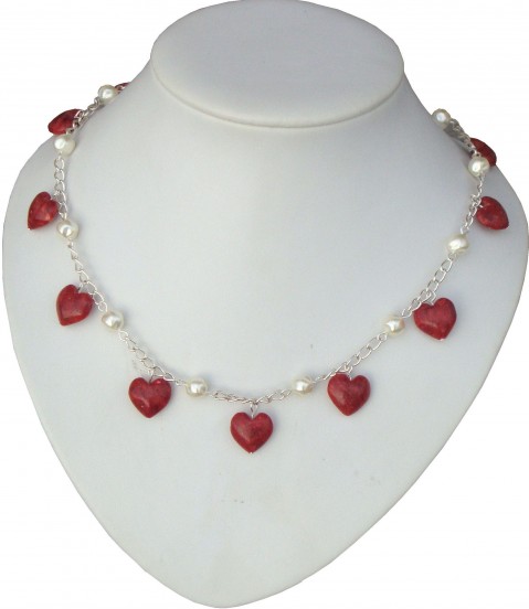 Coral and Pearl Necklace Val 016