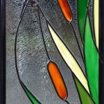 Dragonfly stained glass window 
