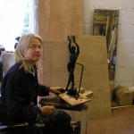 Elisabeth in her studio