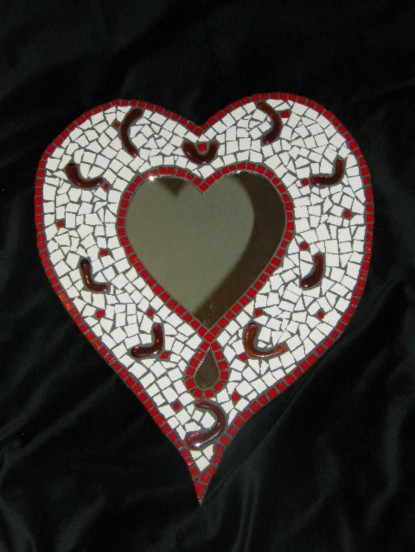 Heart Mosaic Mirror