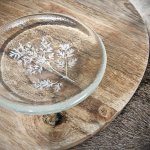 Ice Clear Cow Parsley Glass Dish