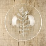 Ice Clear Glass Silverweed Saucer