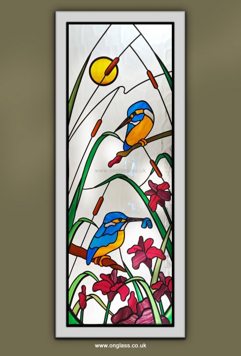 Kingfishers birds - Female & Male