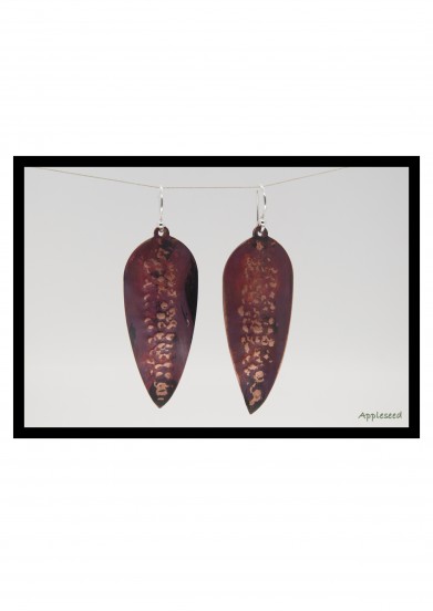 Leaf Drop Copper Earrings