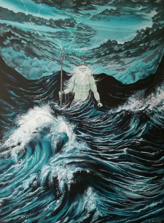 Neptune rising. By Zoe Adams Artwork