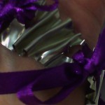 Purple Silk Ribbon and Pewter