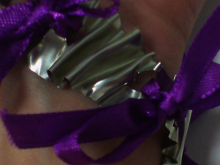 Purple Silk Ribbon and Pewter