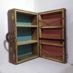 recycled suitcase to shelves